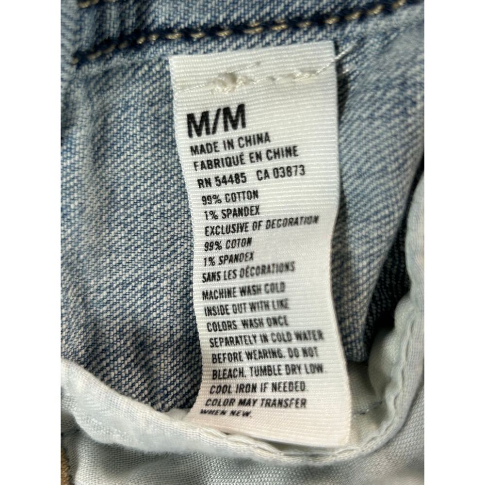 American Eagle Denim Vest Women's Medium Light Wash Stretch Jean Jacket - Picture 3 of 9
